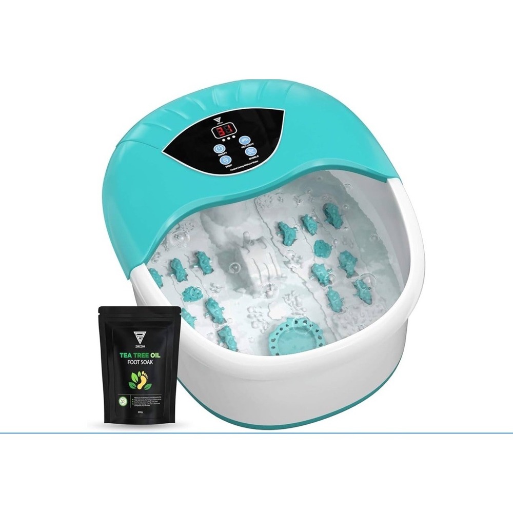 5 in 1 Foot Spa Bath‎ Massager Heated Roller Bubble Digital Control Tea Tree Oil